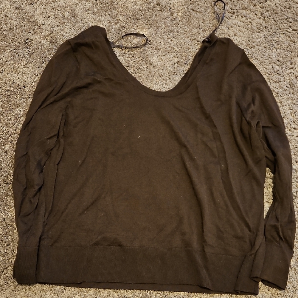 Women's 100% Chocolate Brown Merino Wool Sweater